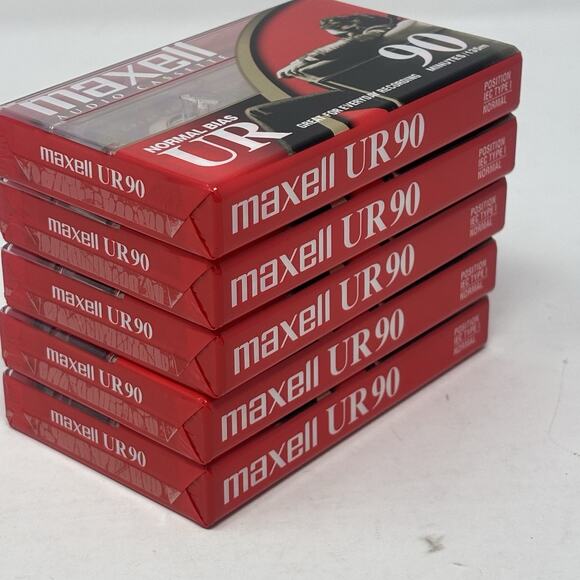 Maxwell Audio Cassette Tapes UR 90 Minutes Normal Bias Blank Lot Of 5 Retro - Picture 1 of 6